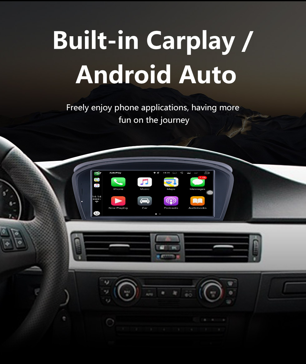Seicane Pantalla táctil HD de 8,8 pulgadas para 2006-2010 2011 2012 BMW 5 3 Series E60 E61 E62 E63 E90 E91 E92 E93 Radio Android 11.0 Sistema de navegación GPS con soporte Bluetooth Carplay