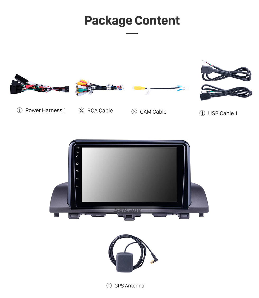 Seicane 9 pouces Android 11.0 pour 2018 Honda Accord Radio de navigation GPS avec prise en charge de l&amp;#39;écran tactile Bluetooth HD TPMS DVR Caméra Carplay DAB +