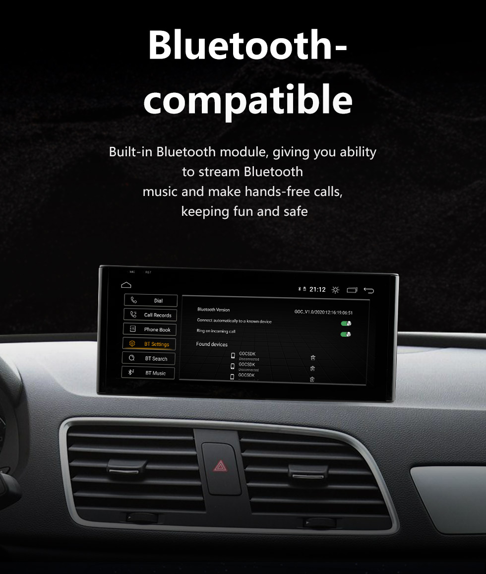 Seicane Carplay 10,25 Zoll Android 11.0 für 2013-2015 2016 2017 2018 AUDI Q3 Radio HD Touchscreen GPS-Navigationssystem mit Bluetooth
