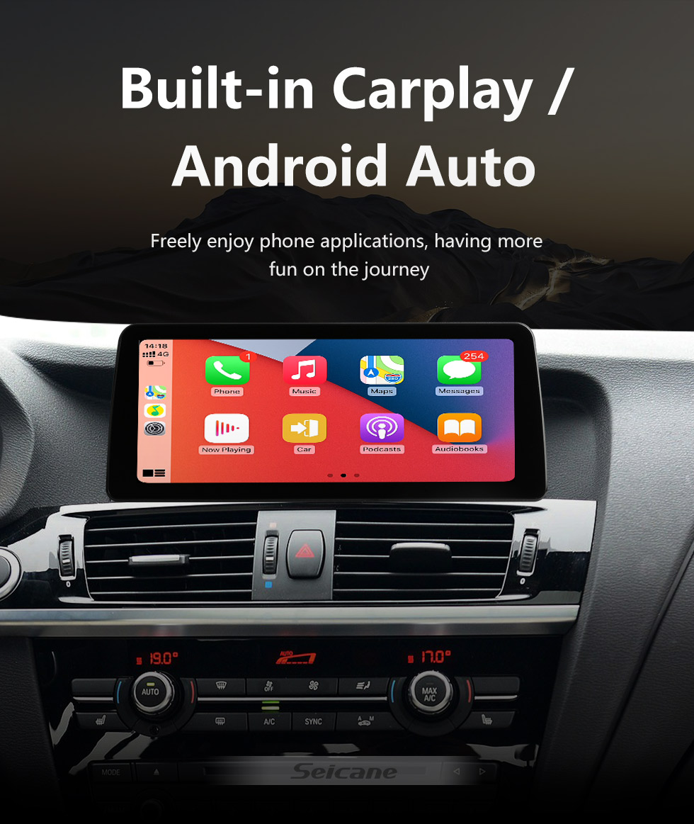 Seicane HD-Touchscreen 12,3 Zoll für 2011–2019 2020 2021 2022 BMW X3 X4 F25 F26 Radio Android 11.0 GPS-Navigationssystem mit Bluetooth-Unterstützung Carplay TPMS