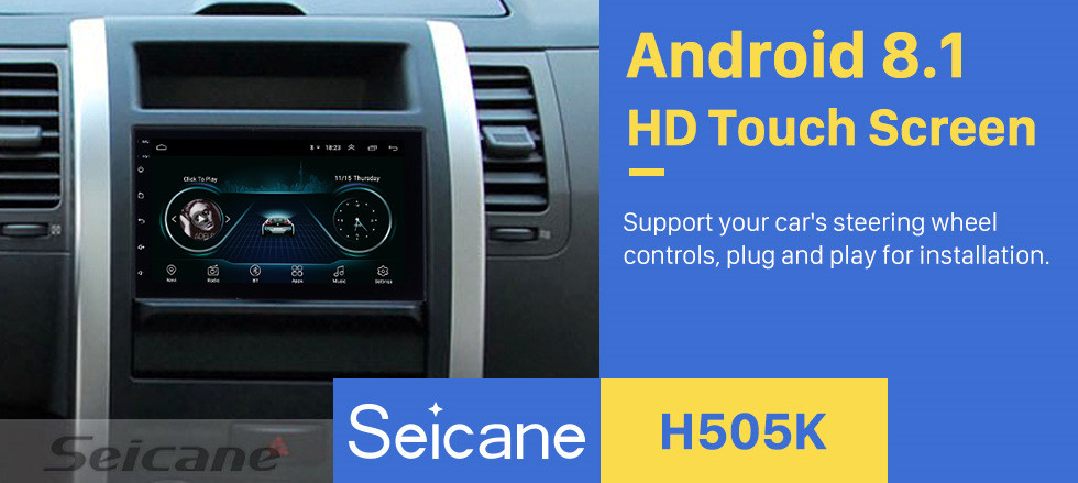 Seicane Android 8.1 Universal Radio Multimedia Player GPS Navigation 7 inch HD touch screen Bluetooth USB Carplay Steering Wheel Control