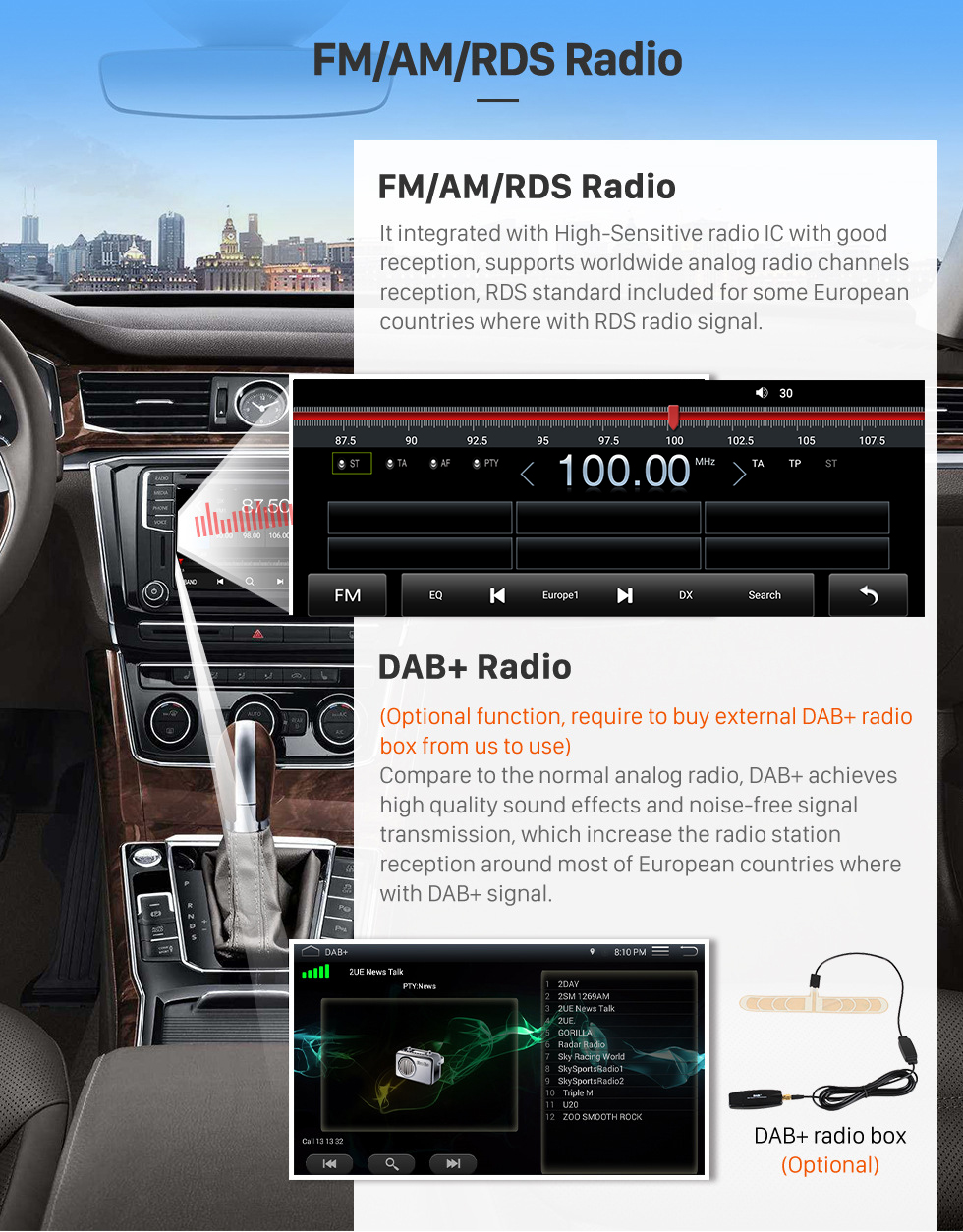 Seicane Android 12.0 Carplay 12,3 pouces Écran complet pour 2012 2013 2014-2016 HYUNDAI Elantra Radio de navigation GPS avec Bluetooth