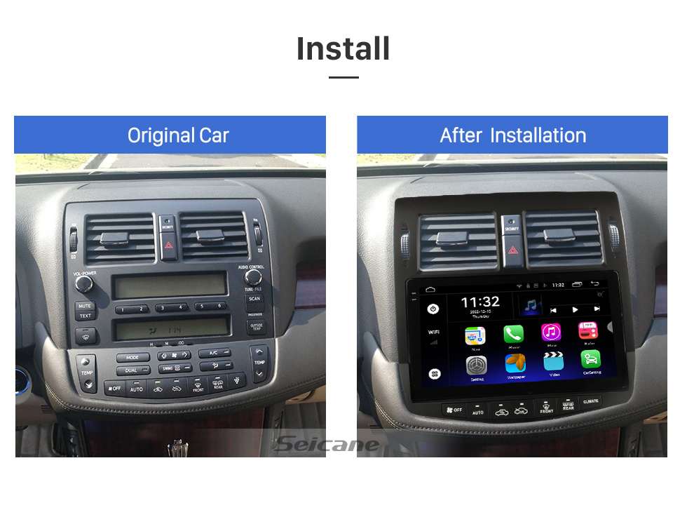 Seicane Android 13.0 de 9 polegadas para 2014 2015 2016 Mazda 3 Axela Sistema de navegação GPS estéreo com tela sensível ao toque Bluetooth com suporte para câmera retrovisora