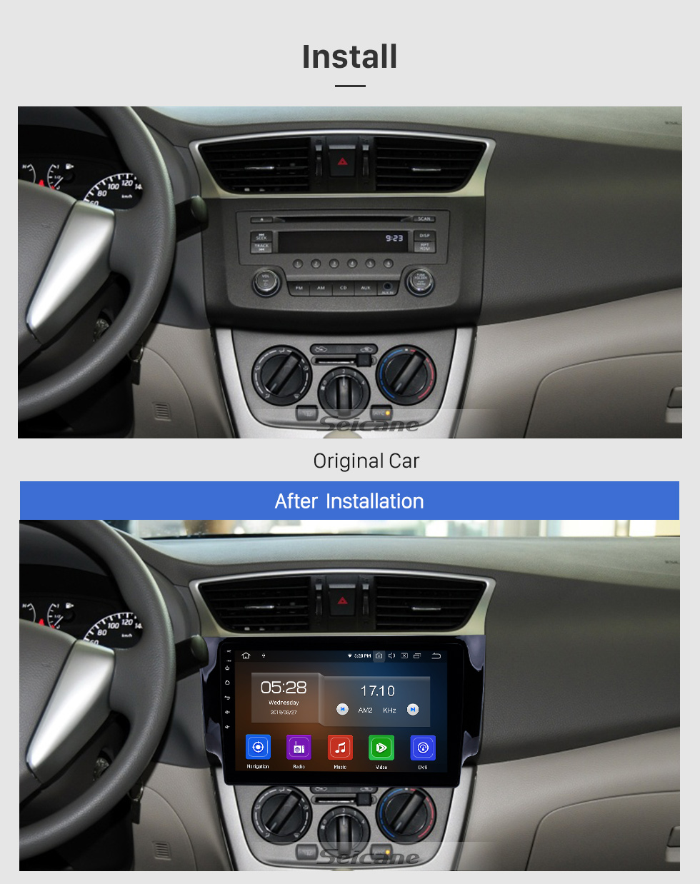 Android 9 0 Gps Navigation System Head Unit For 2012 2013 2014