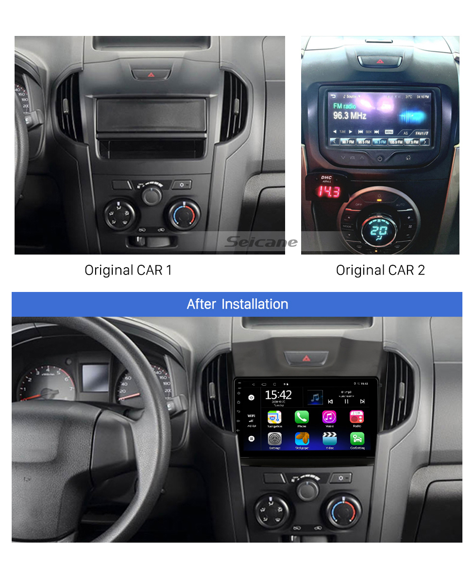 Seicane 9 Zoll Chevy Chevrolet S10 2015-2018 ISUZU D-Max Android 13.0 Radio GPS-Navigationssystem HD 1024 * 600 Touchscreen Bluetooth DVR Rückfahrkamera OBD2 TV WIFI Lenkradsteuerung USB Mirror Link
