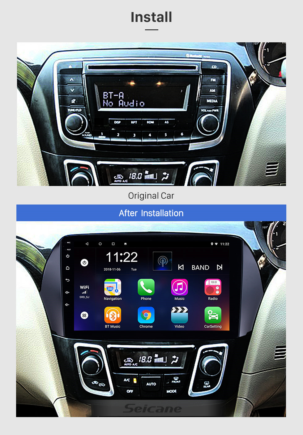 Seicane 9 pulgadas Android 10.0 HD con pantalla táctil sistema de navegación GPS para 2016 Suzuki Alivio Bluetooth Radio Control remoto
