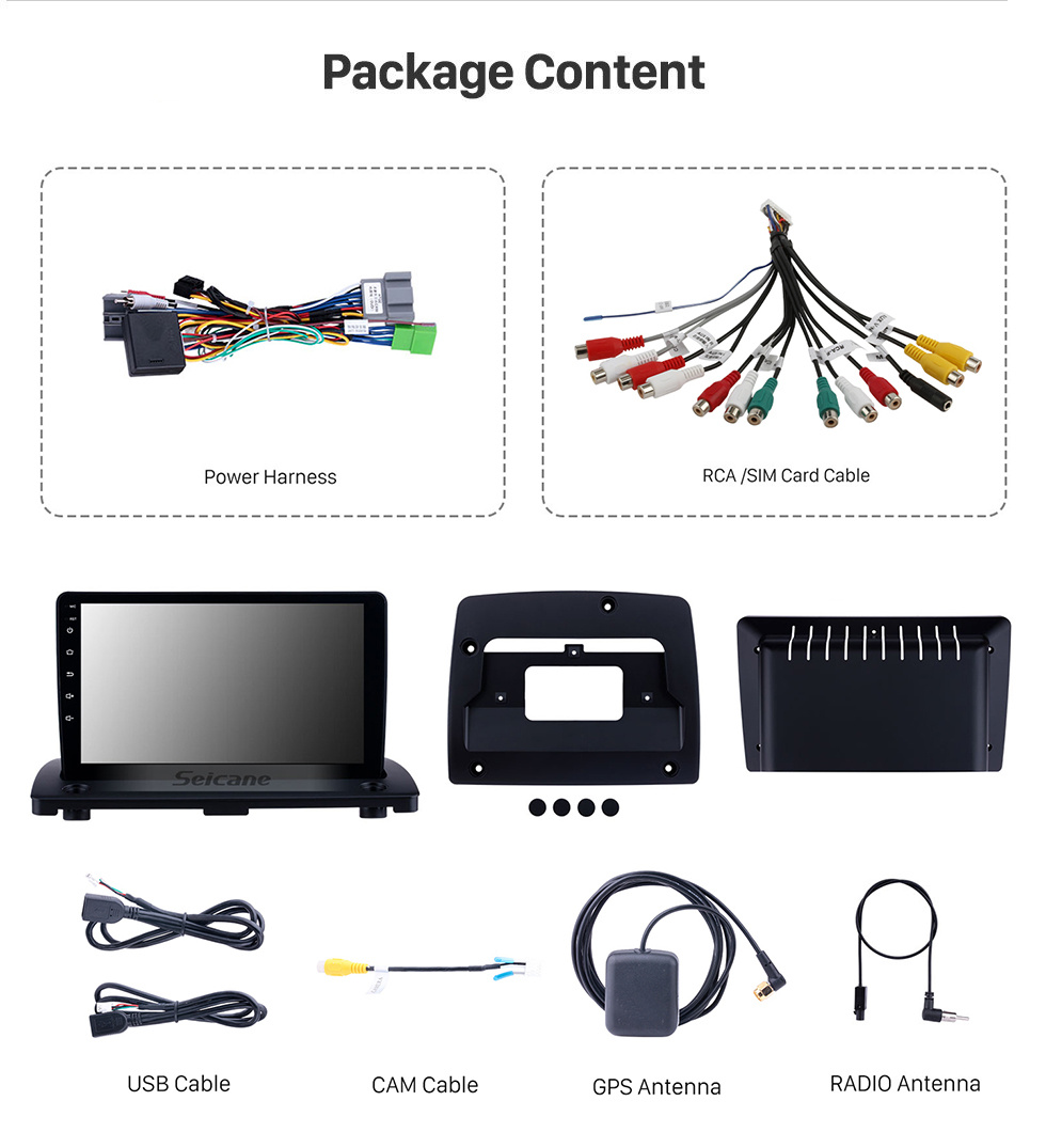 Seicane para 2004-2014 Volvo XC90 Android 13.0 9 pulgadas HD Pantalla táctil Radio Navegación GPS con Bluetooth WIFI Soporte USB DVR OBD2 TPMS Cámara de respaldo