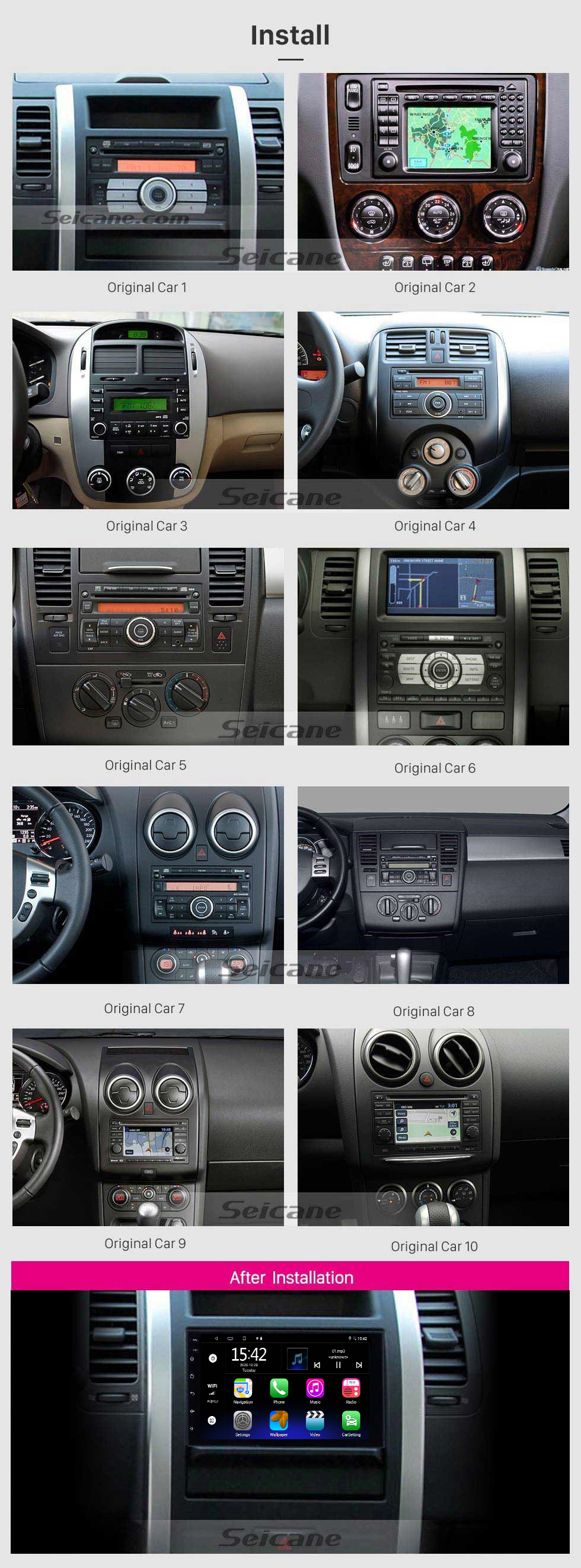 Seicane Universelles 7-Zoll-Android 13.0-Doppel-DIN-Touchscreen-Radio für Toyota Hyundai Kia Nissan Volkswagen Suzuki Honda mit GPS-Navigationssystem, Unterstützung für Bluetooth-Musik-Rückfahrkamera