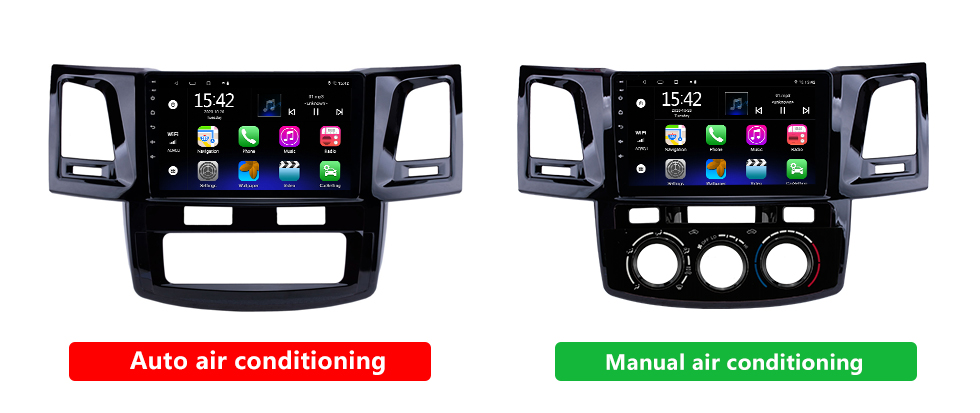 Seicane 9-Zoll-HD-Touchscreen-Radio Android 13.0 GPS-Navigationskopfeinheit für 2008–2014 Toyota Fortuner Hilux mit WIFI FM-Musik Bluetooth USB-Unterstützung DVR SWC OBD2 Digital-TV