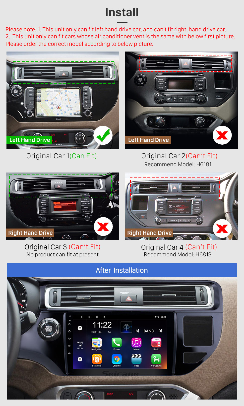 9 Inch 12 13 14 15 Kia Rio Android 10 0 Hd Touchscreen Radio Installation Support Gps Navigation Wifi Audio System Aux Bluetooth Music Usb Sd Rearview Camera