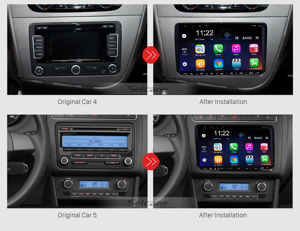 Seicane Android 10.0 9-Zoll-Touchscreen GPS-Navigationsradio für VW Volkswagen Passat Polo Golf Skoda mit Bluetooth USB WIFI Unterstützung Carplay Digital TV