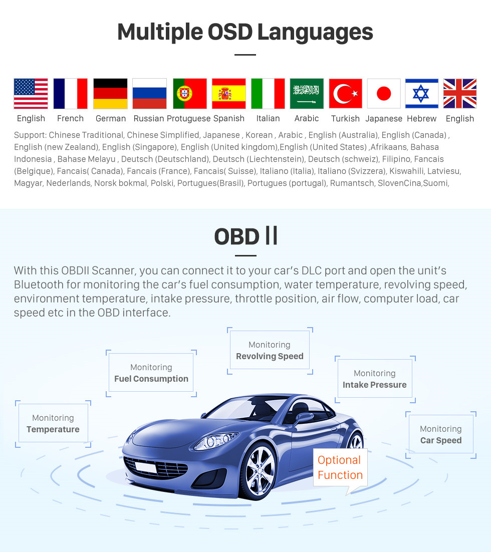 Seicane 9-дюймовый Android 13.0 Радио для 2015-2019 Opel Corsa 2013-2016 Opel Adam Bluetooth HD Сенсорный экран GPS-навигация Поддержка AUX Carplay Резервная камера DVR