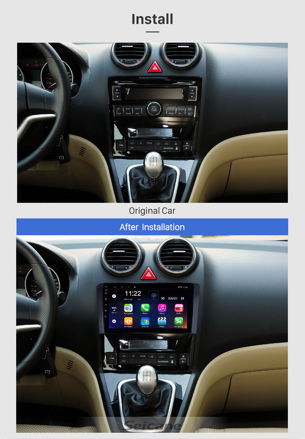 Seicane 2011-2016 Haval H6 9 Zoll Android 10.0 HD Touchscreen Bluetooth GPS-Navigationssystem radio USB AUX Unterstützung Carplay 3G Wlan Spiegel-Verbindung TPMS