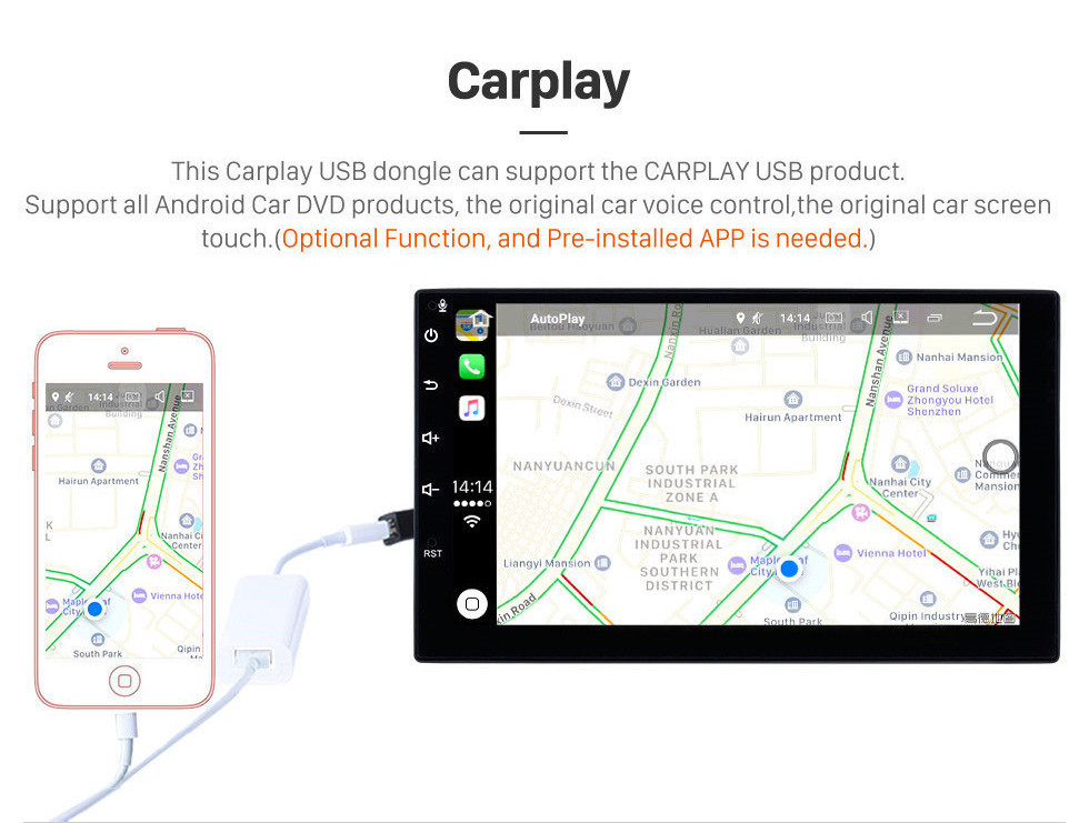 Seicane OEM 9 pouces Android 10.0 Radio pour 2006-2010 Proton GenⅡ Bluetooth WIFI HD à écran tactile Navigation GPS soutien Carplay DVR OBD caméra de recul
