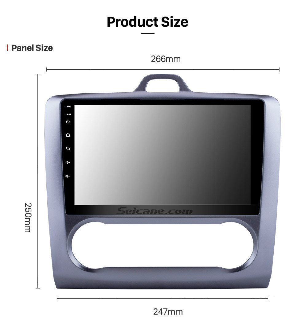 Seicane 9-дюймовый HD-сенсорный экран Android 13.0 для Ford Focus Exi AT 2004-2011 Радио с GPS-навигацией WIFI Bluetooth USB Музыка 1080P Видео Зеркальная связь Камера заднего вида