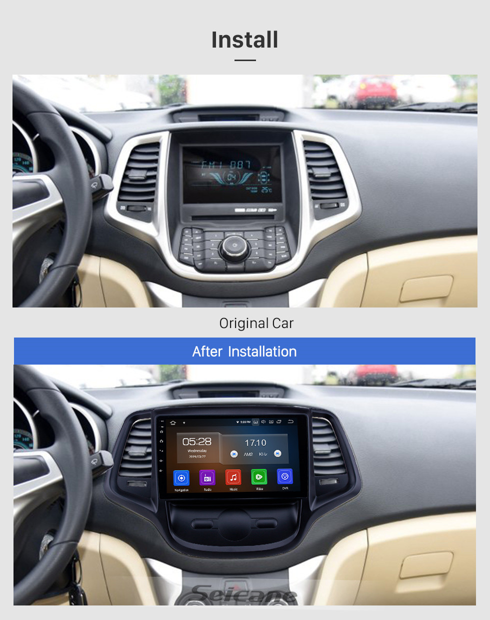 Seicane OEM 9 Zoll Android 10.0 Radio für 2015 Changan EADO Bluetooth WIFI HD Touchscreen GPS Navigation Unterstützung Carplay DVR Rückfahrkamera