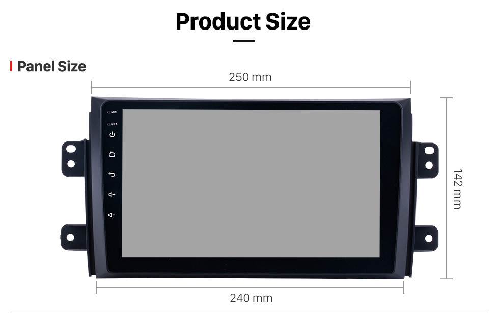 Seicane 9 pouces HD écran tactile Android 10.0 Radio GPS pour 2006-2012 Suzuki SX4 avec Bluetooth Musique WIFI Système audio 1080P Vidéo USB Lien miroir OBD2 DVR