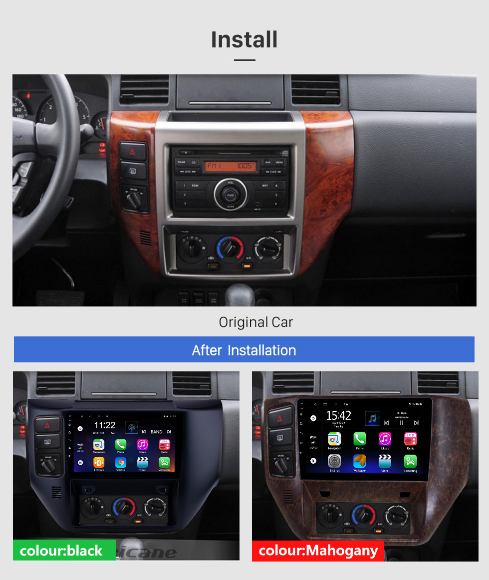 Seicane Android 12.0 Radio de navigation GPS à écran tactile HD de 9 pouces pour Nissan Patrol 2011-2015 avec prise en charge Bluetooth WIFI Carplay SWC