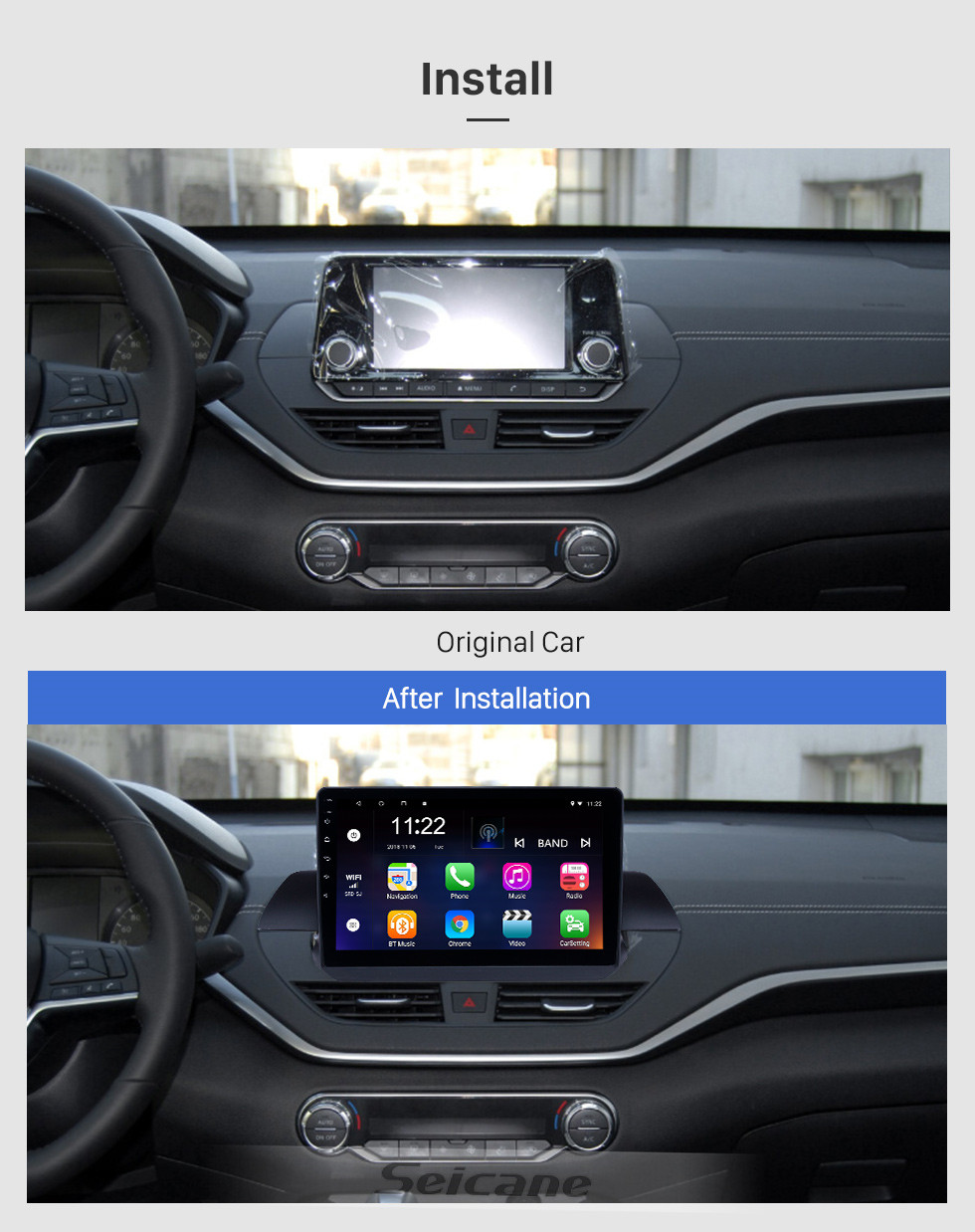 Seicane 10,1 Zoll Android 10.0 GPS Navigationsradio für 2019 Nissan Teana mit HD Touchscreen Bluetooth Unterstützung Carplay TPMS OBD2