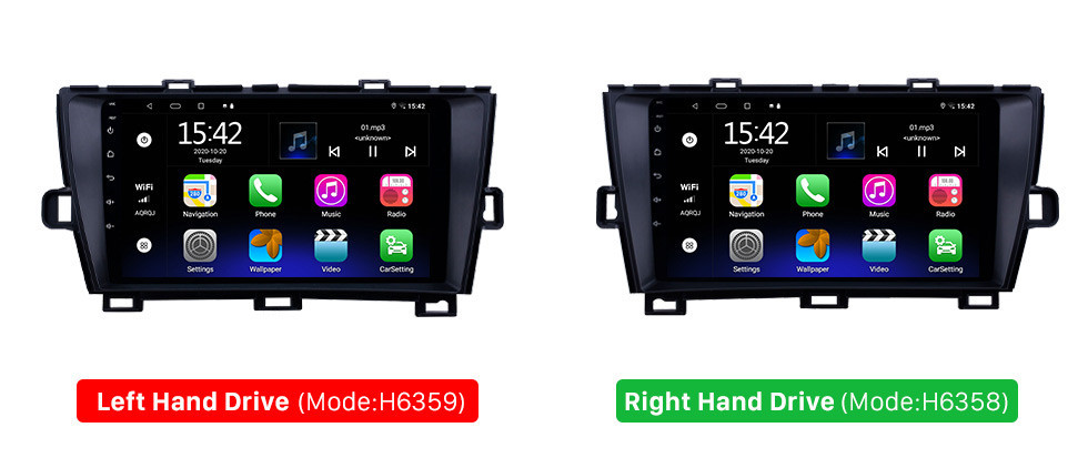 Seicane OEM 9 polegadas android 10.0 rádio para 2009-2013 toyota prius rhd bluetooth hd touchscreen gps suporte de navegação carplay câmera traseira