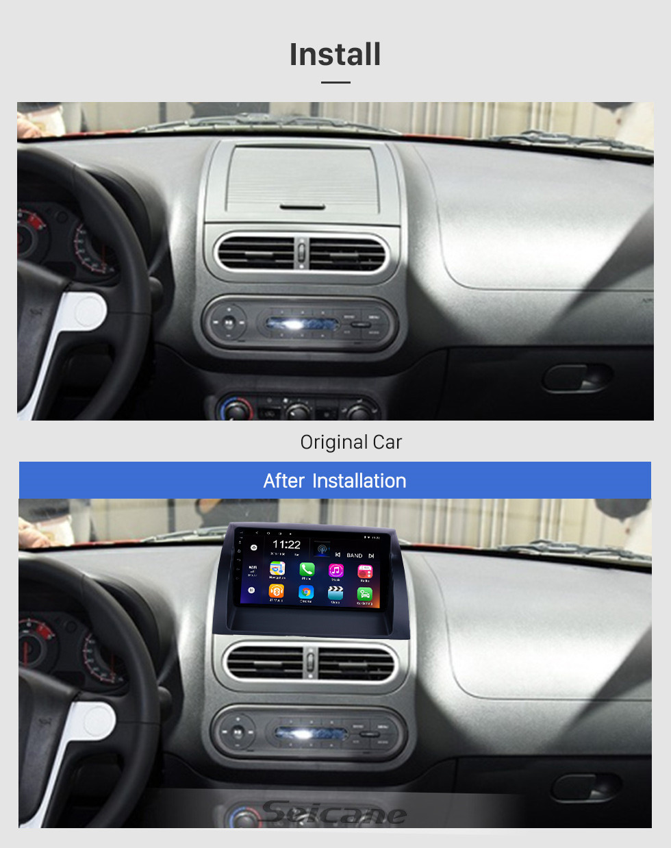 Seicane HD Touchscreen 9 Zoll Android 10.0 GPS Navigationsradio für 2011-2016 MG3 mit Bluetooth AUX WIFI Unterstützung Carplay TPMS DAB + OBD