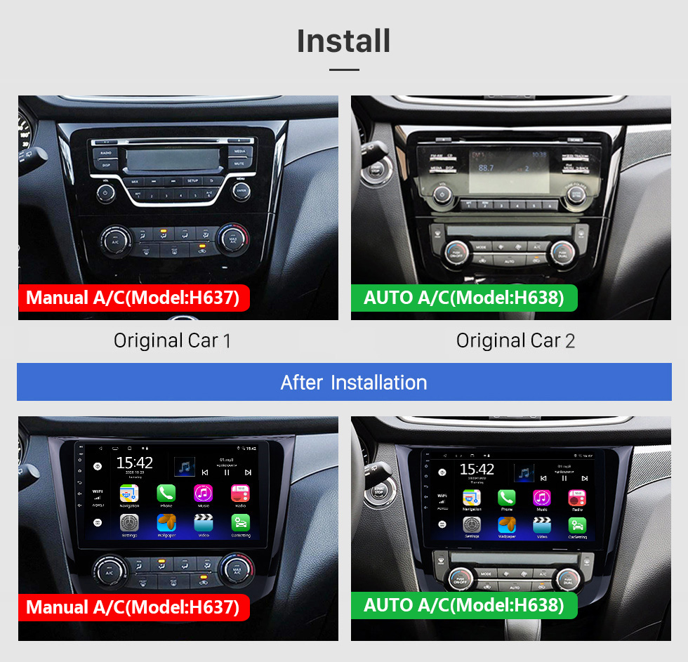 Seicane 10.1 inch 2012 2013 2014 2015 2016 2017 Nissan Qashqai Android 10.0 Radio GPS Navigation Support Bluetooth USB WIFI 1080P Video Mirror Link DVR Rearview Camera