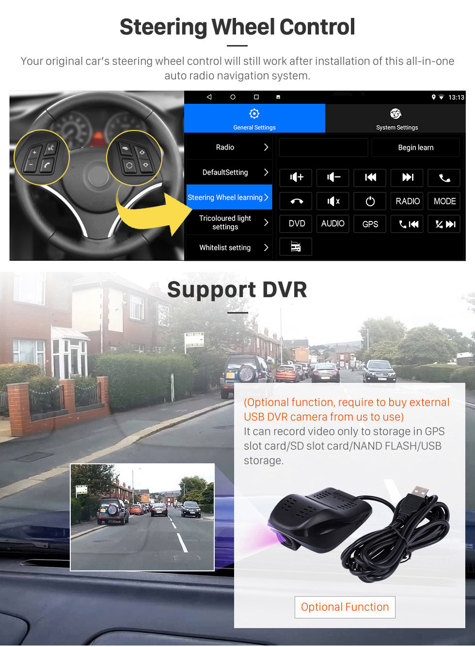 Seicane Radio de navigation GPS Android 13.0 de 10,1 pouces pour Chevrolet Pontiac Saturn 2005-2010 avec écran tactile HD, prise en charge Bluetooth Carplay
