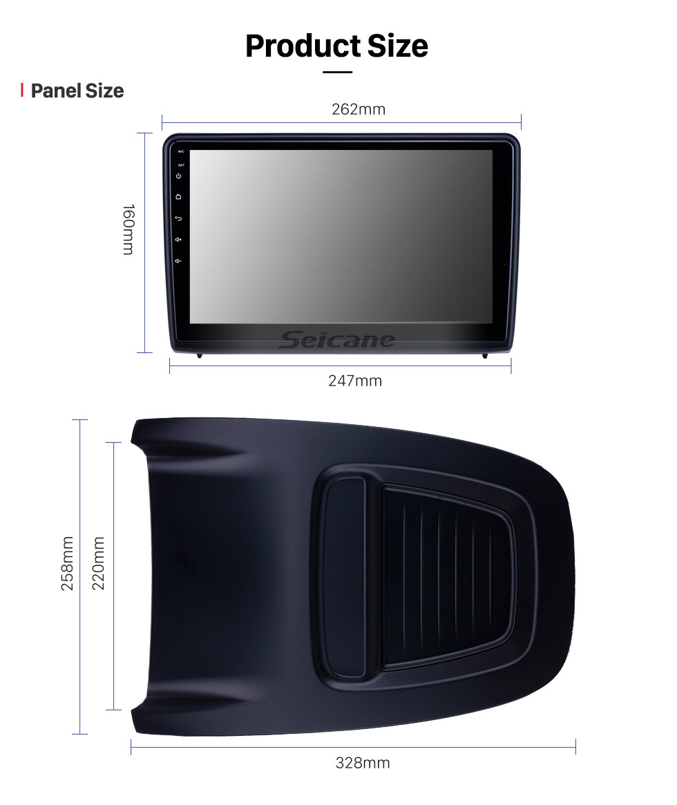 Seicane 10,1-Zoll-GPS-Navigationsradio Android 10.0 für den Ford Ecosport 2018-2019 mit HD-Touchscreen-Bluetooth-Unterstützung Carplay Backup-Kamera