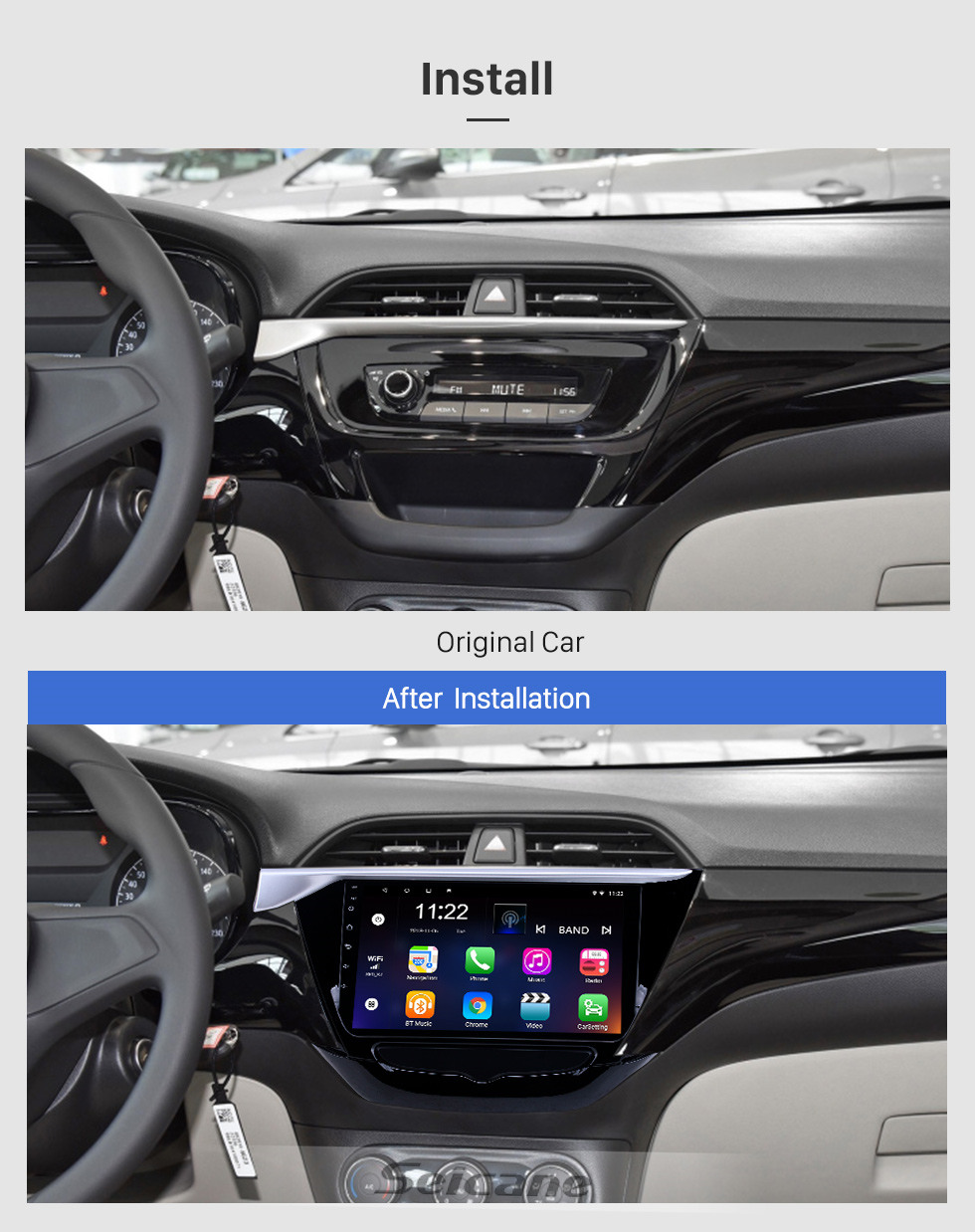 Seicane OEM 9 Zoll Android 10.0 Radio für 2018-2019 Buick Excelle Bluetooth HD Touchscreen GPS Navigation Unterstützung Carplay OBD2 TPMS