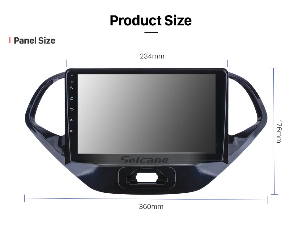 Seicane OEM 9 pouces Android 10.0 pour 2015 2016 2017 2018 Ford Figo Radio Bluetooth HD à écran tactile GPS Navigation support Carplay Digital TV