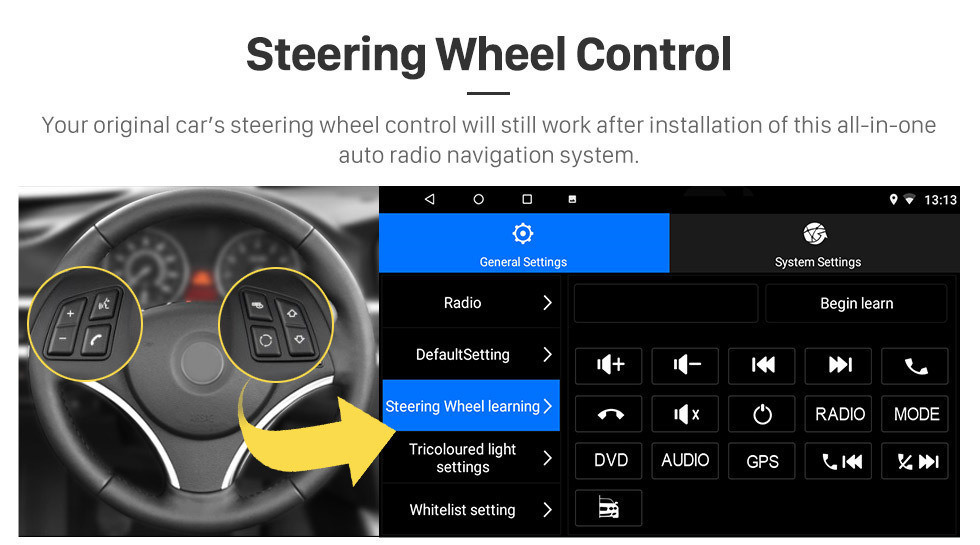 Seicane Pantalla táctil de 9 pulgadas Android 8.1 Sistema de navegación del mercado de accesorios para Mazda CX-7 2007-2014 Soporte Control del volante Bluetooth Música Radio