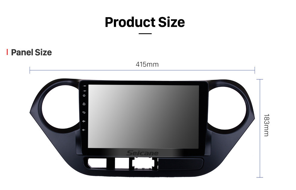 Seicane 9 pouces Android 10.0 HD écran tactile 2013-2016 HYUNDAI I10 Grand i10 RHD Radio de navigation GPS avec prise en charge USB Bluetooth Caméra de recul OBD2