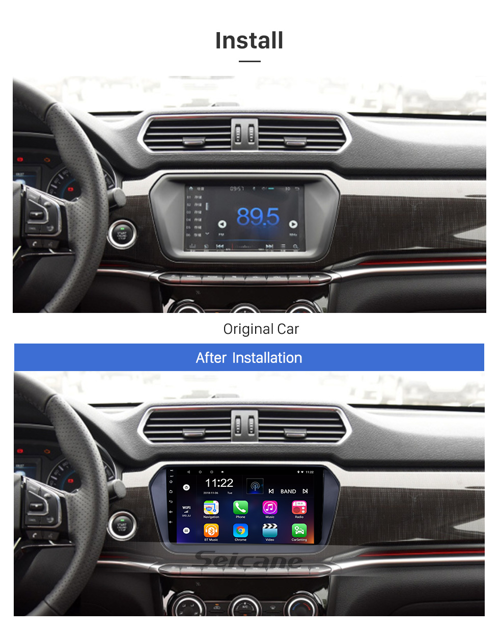 Seicane For 2017 Great Wall Haval H2(Blue label) Radio 9 inch Android 10.0 HD Touchscreen GPS Navigation System with Bluetooth support Carplay SWC