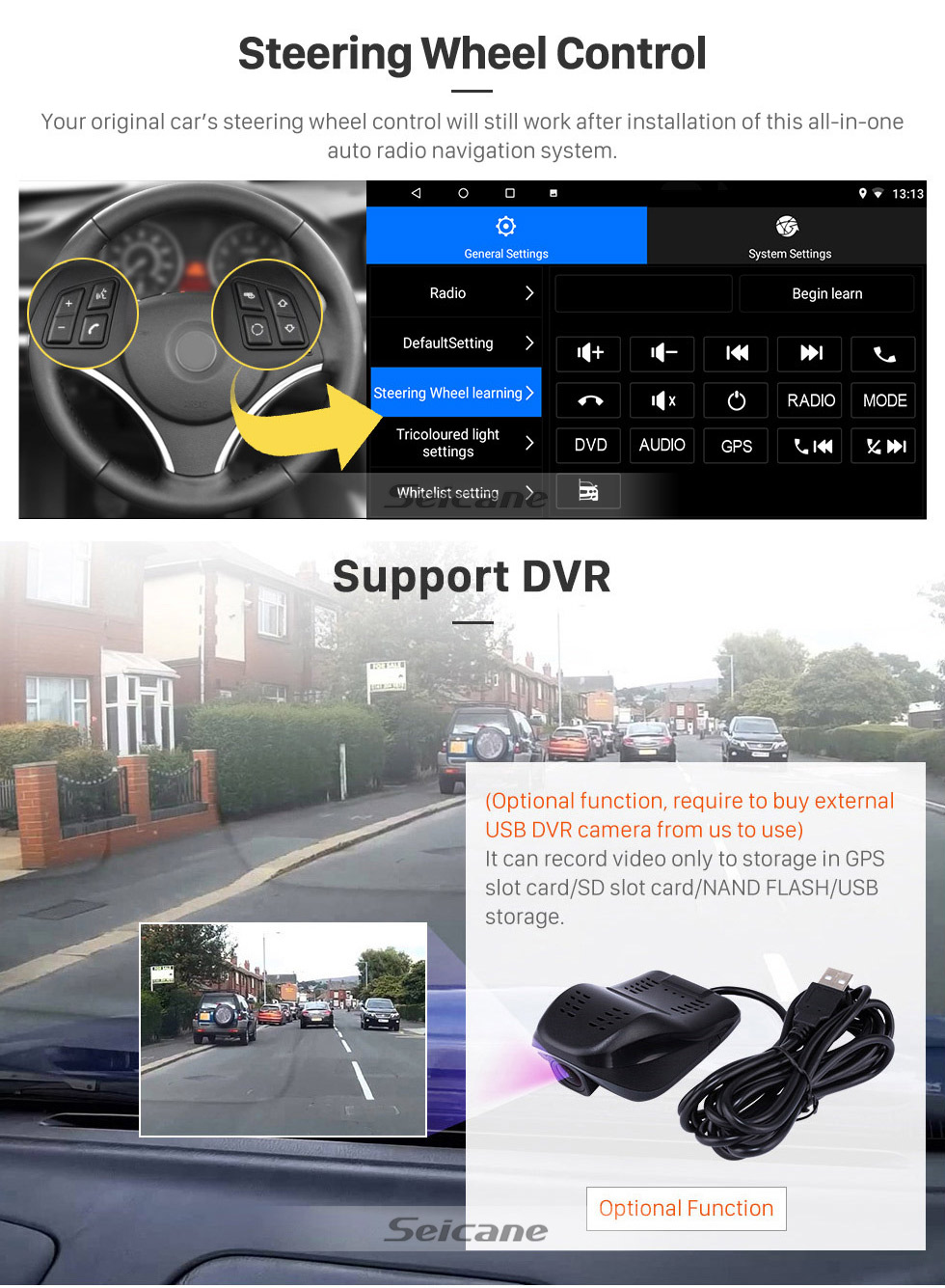 Seicane Para 2017 Renault Clio Radio 9 pulgadas Android 10.0 HD Pantalla táctil Sistema de navegación GPS con soporte Bluetooth Carplay OBD2