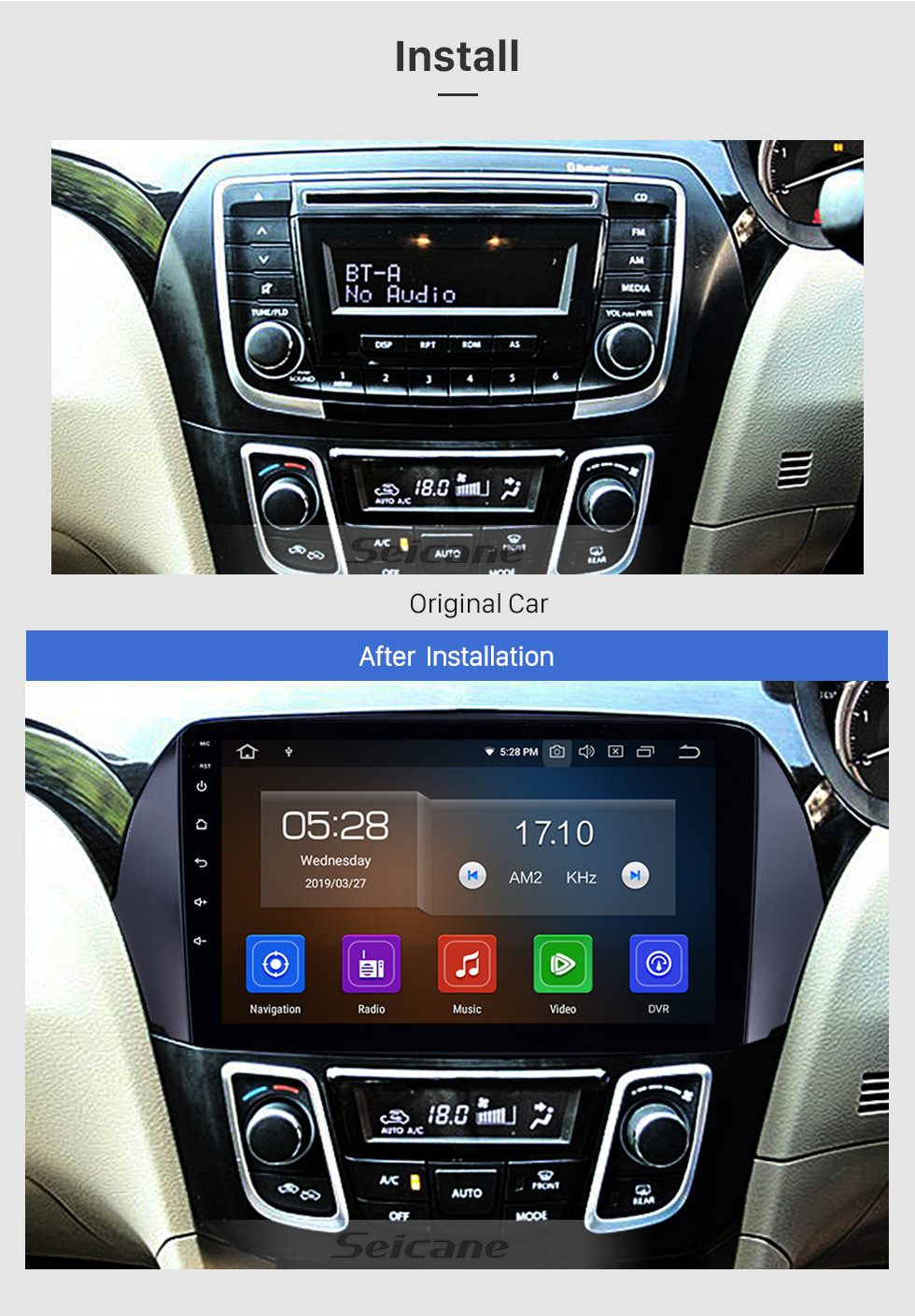 Seicane 2016 Suzuki Alivio Android 10.0 HD Touchscreen Radio DVD-Player GPS-Navigationssystem Bluetooth Unterstützung Spiegel Link OBD2 DVR TV 4G WIFI Lenkradsteuerung USB