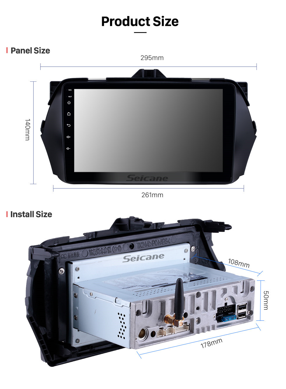 Seicane 2016 Suzuki Alivio Android 10.0 HD écran tactile Radio Lecteur DVD Système de navigation GPS Bluetooth Support Lien miroir OBD2 DVR TV 4G WIFI Commande au volant USB