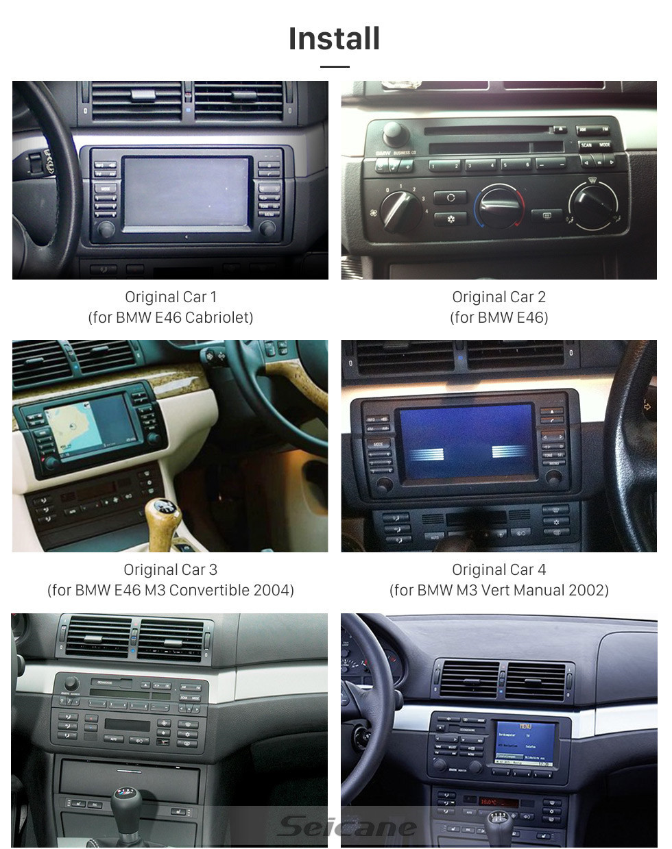 Seicane HD сенсорный экран 8-дюймовый Android 10.0 GPS навигационное радио для 1998-2006 BMW 3 серии E46 M3 / 2001-2004 MG ZT / 1999-2004 Rover 75 с поддержкой Carplay Bluetooth TPMS