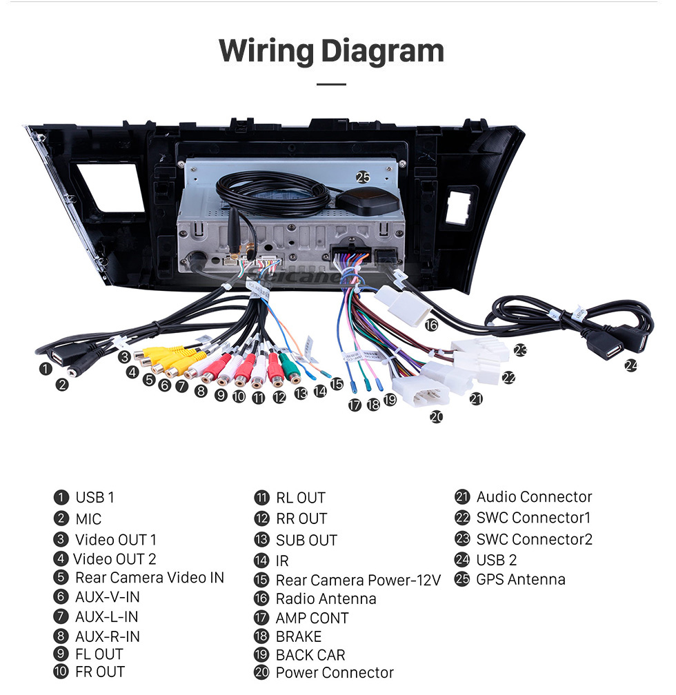 10.1 inch Android 10.0 2013 2014 Toyota Corolla LHD Radio Aftermarket