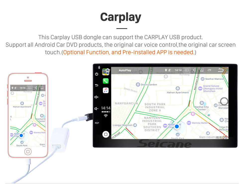 Seicane HD Touchscreen 9 polegada para 2018 Seat Leon Radio Android 10.0 Sistema de Navegação GPS com AUX WIFI Bluetooth suporte Carplay