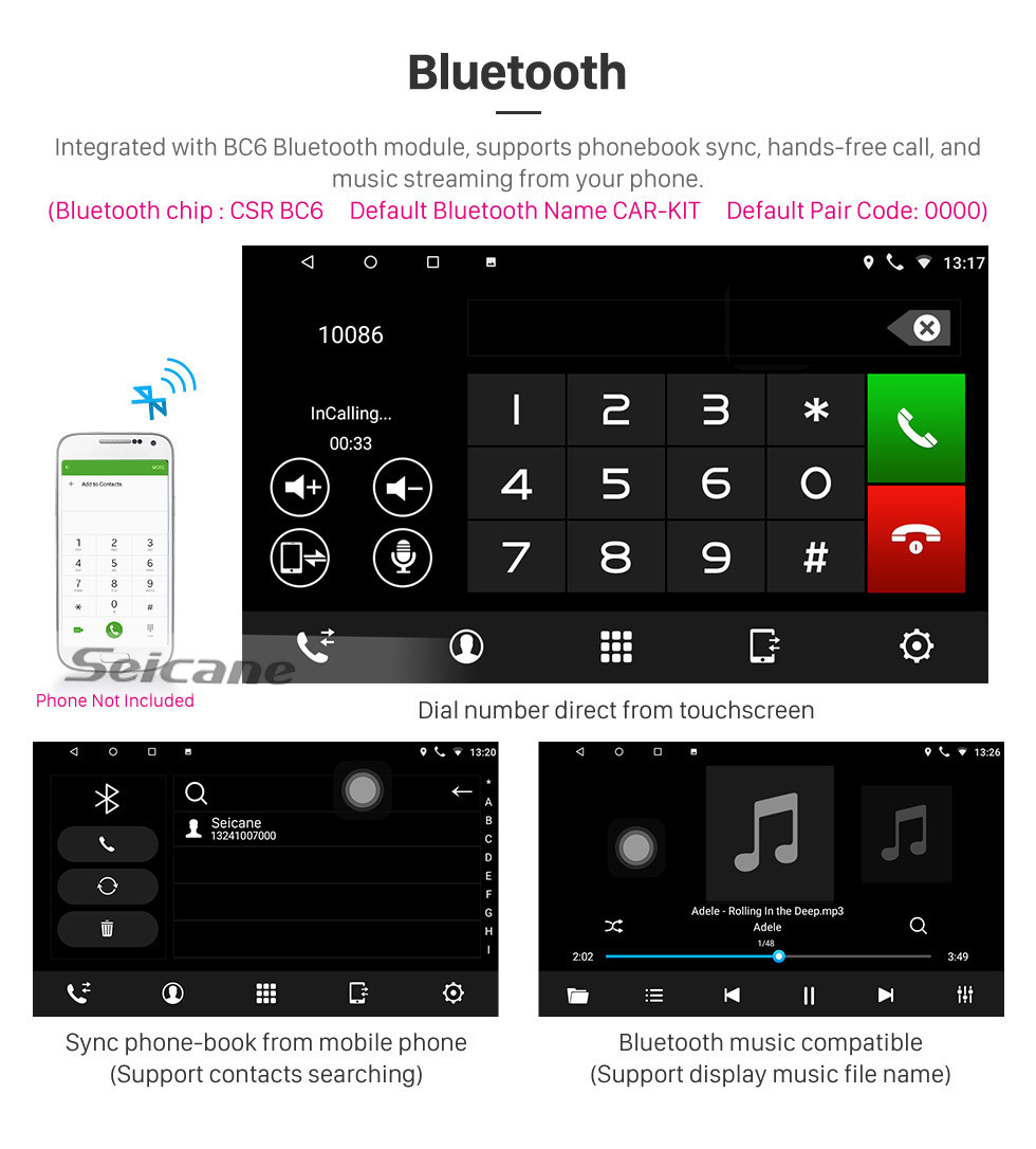 Seicane Écran tactile HD 9 pouces pour 2018 Seat Leon Radio Android 10.0 Système de navigation GPS avec prise en charge Bluetooth AUX WIFI Carplay
