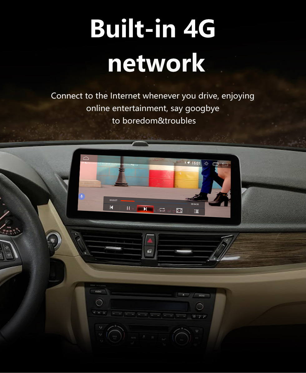 Seicane 12.3 pulgadas Android 11.0 para 2012 2013 2014 2015 BMW X1 E84 CIC Radio Sistema de navegación GPS con pantalla táctil HD Soporte Bluetooth Carplay DVR