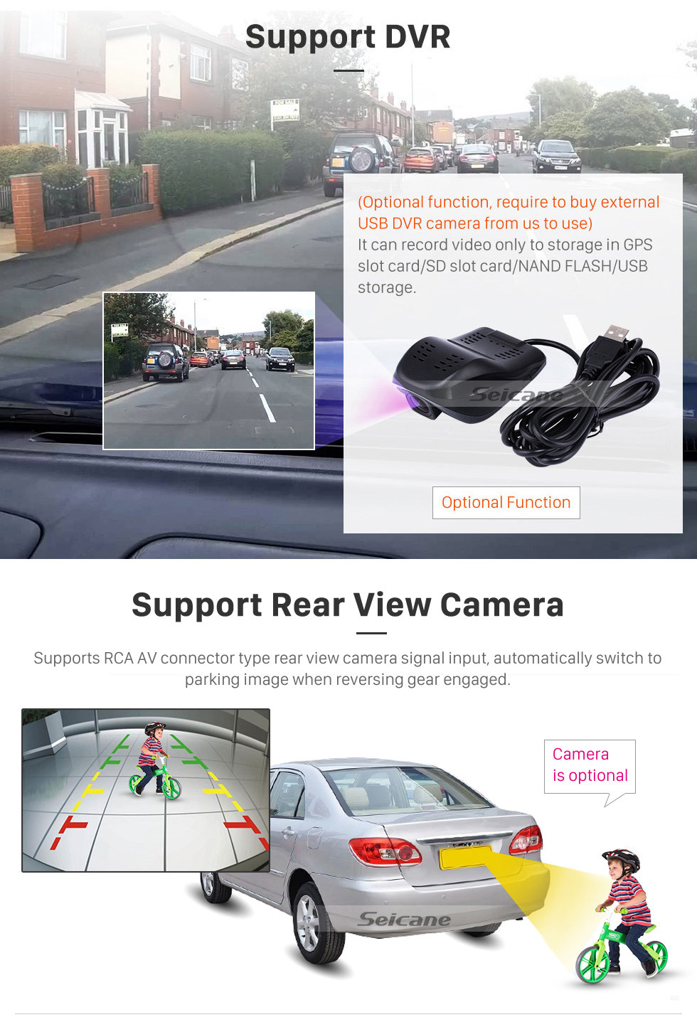 Seicane Android 10.0 HD Touchscreen 9 Zoll für 2011 2012 2013-2017 Peugeot 508 Radio GPS Navigationssystem mit Bluetooth-Unterstützung Carplay TPMS