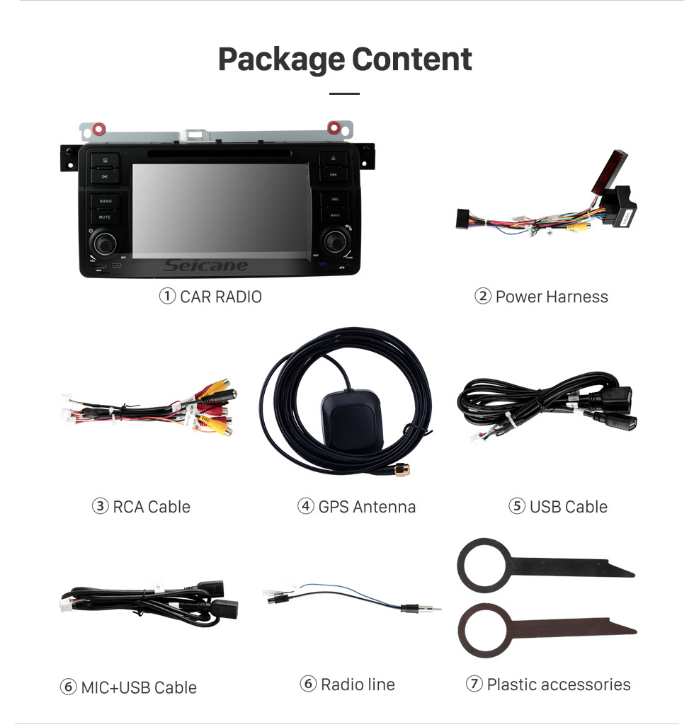 Seicane 7 pouces Android 11.0 Radio de navigation GPS pour 1999-2004 Rover 75 avec écran tactile HD Carplay Bluetooth WIFI Prise en charge USB Caméra de recul TV numérique