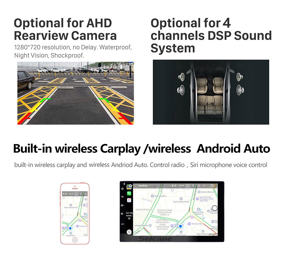 Seicane 7 pulgadas Mercedes Benz CLK W209 Android 12.0 Navegación GPS Radio Bluetooth HD Pantalla táctil AUX WIFI USB Carplay compatible DAB + Control del volante