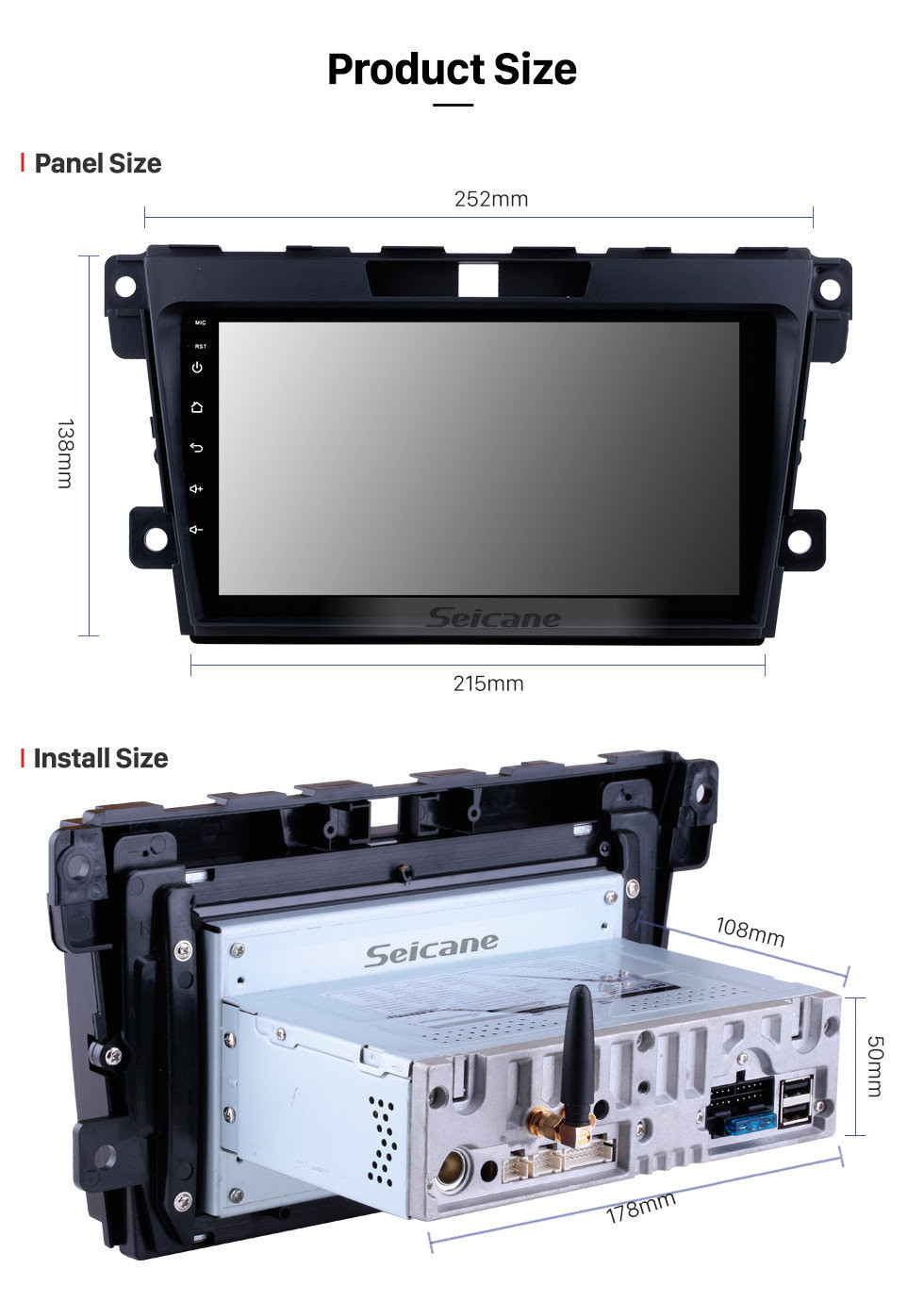 2007-2014 Mazda CX-7 9 inch Android 10.0 GPS Navigation System support