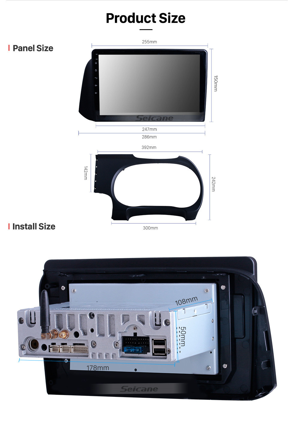 Seicane 10,1 Zoll Für 2019 Hyundai i10 RHD Radio Android 11.0 GPS-Navigationssystem Bluetooth HD Touchscreen Carplay-Unterstützung OBD2