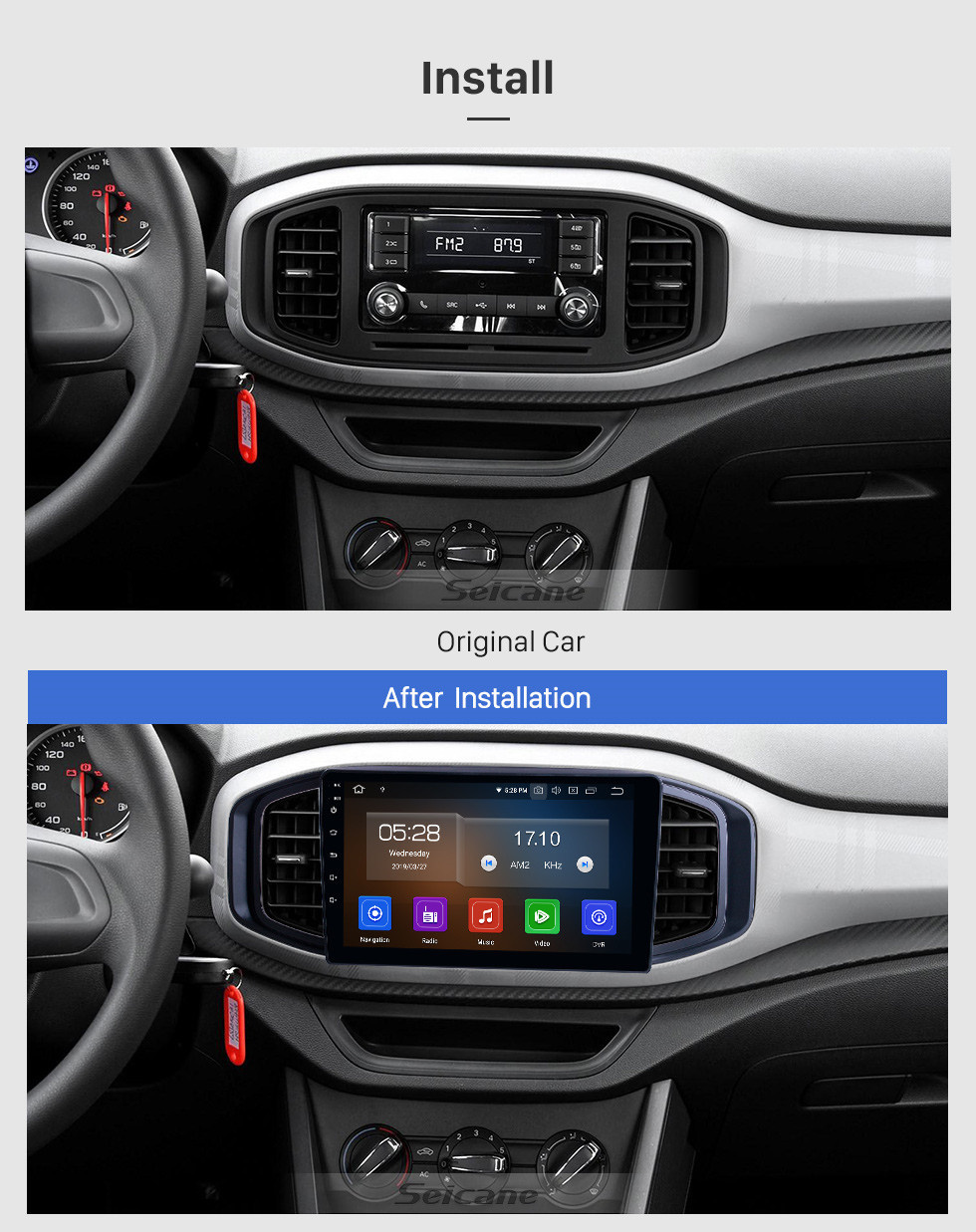 Seicane OEM 9 дюймов Android 11.0 для 2017 MG3 Радио Bluetooth AUX USB HD Сенсорный экран GPS-навигатор Поддержка Carplay DAB +