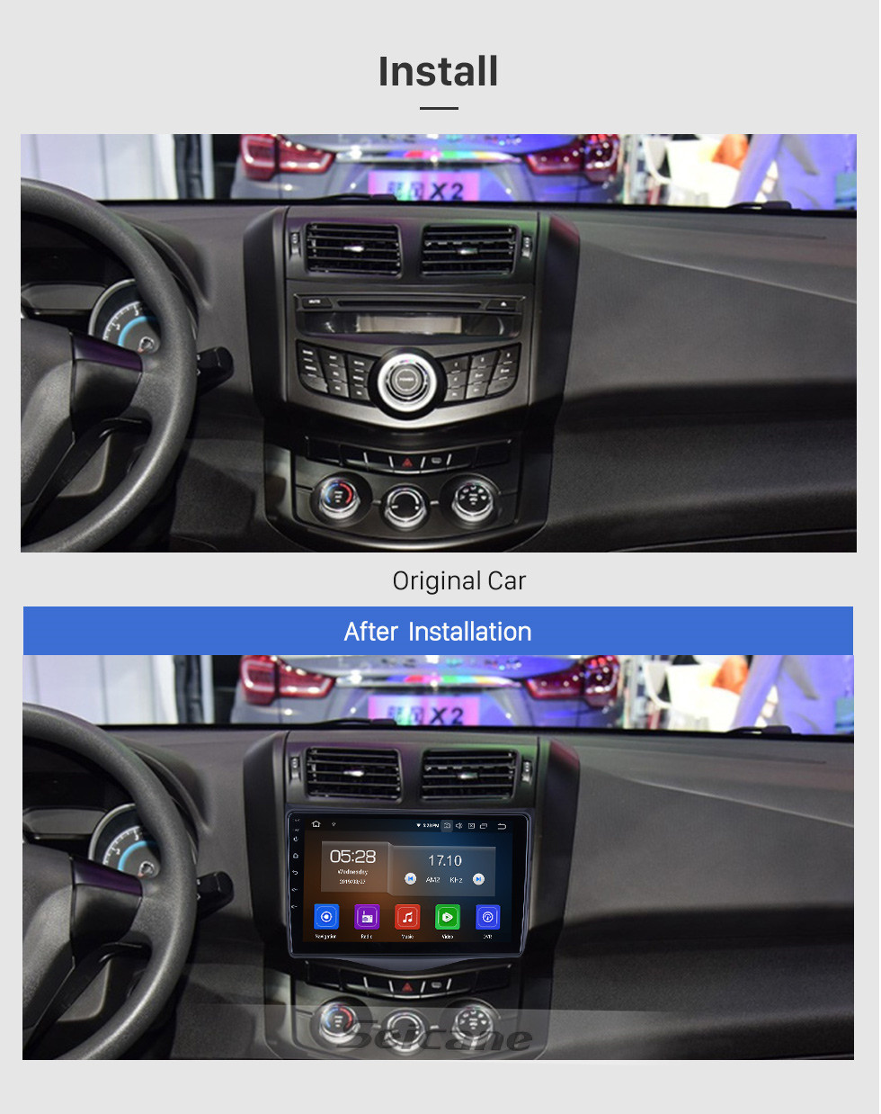 Seicane Android 11.0 para 2016 JMC Lufeng X5 Radio Sistema de navegación GPS de 9 pulgadas Bluetooth AUX HD Pantalla táctil Carplay soporte SWC