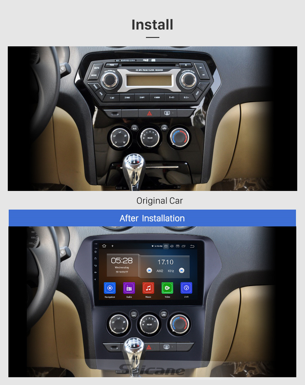 Seicane 10.1 polegada Para 2011 JMC Antigo Yusheng Rádio Android 11.0 Navegação GPS Bluetooth HD Touchscreen Carplay suporte OBD2