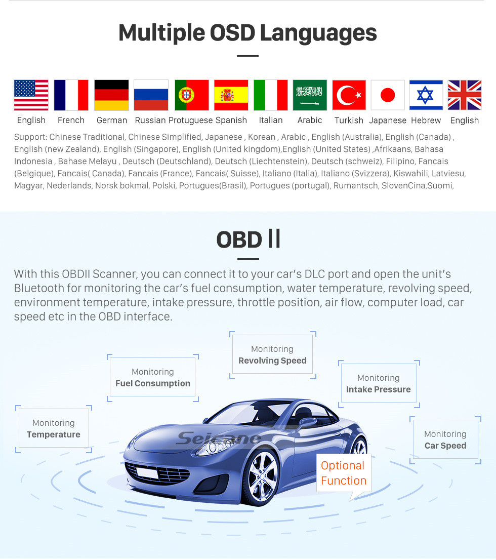 Seicane OEM 9 Zoll Android 13.0 für 2008 2009 2010 2011 2012 Audi A3 Radio Bluetooth AUX HD Touchscreen GPS Navigation Carplay Unterstützung OBD2 TPMS